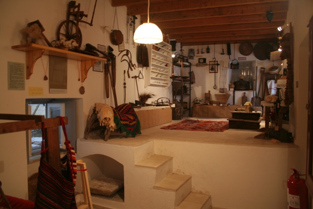 Household and garden items on display in the Ermioni museum